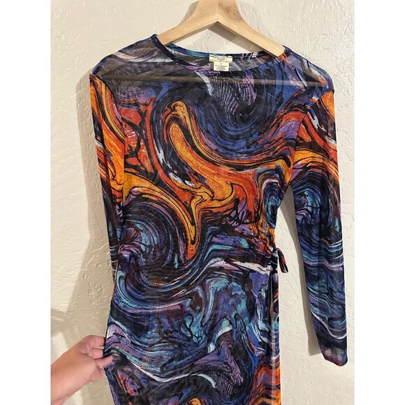 NYC Lost in the Summer Heat Mesh Coverup Dress - Picture 6 of 11